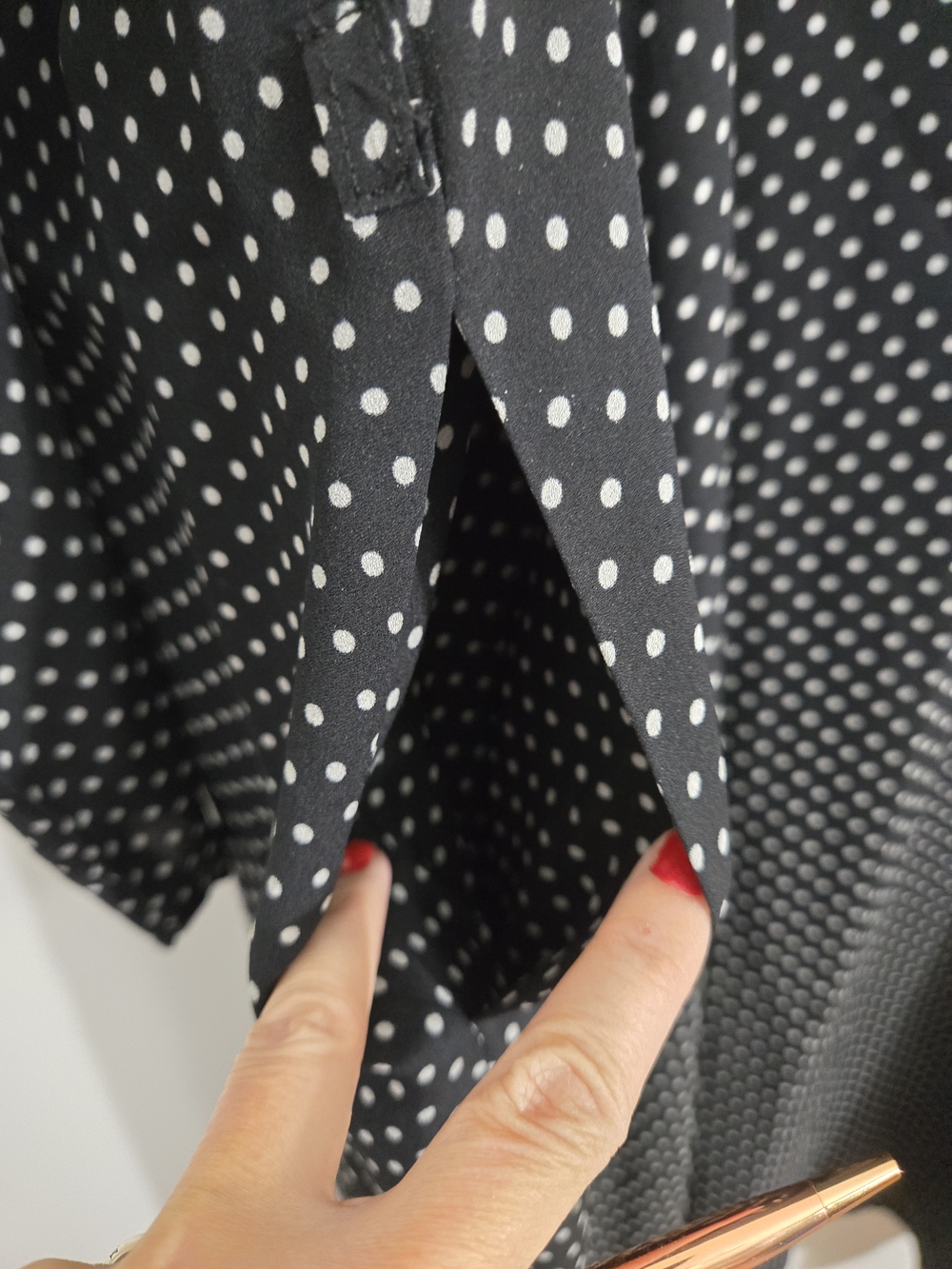 Manuelle Guibal 100% Silk Polka Dot Oversized Dress Paris Luxury - Picture 7 of 9